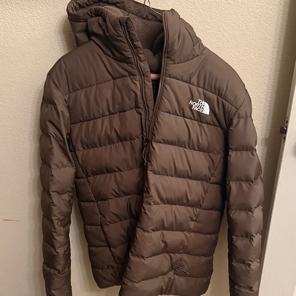 The North Face Men's Brown Hooded Puffer Jacket